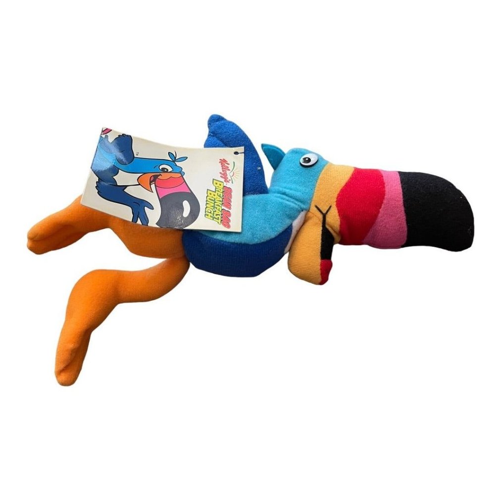 Kellogg's Toucan Sam 1997 Plush 9" Bean Bag Breakfast Bunch Froot Loops Tag